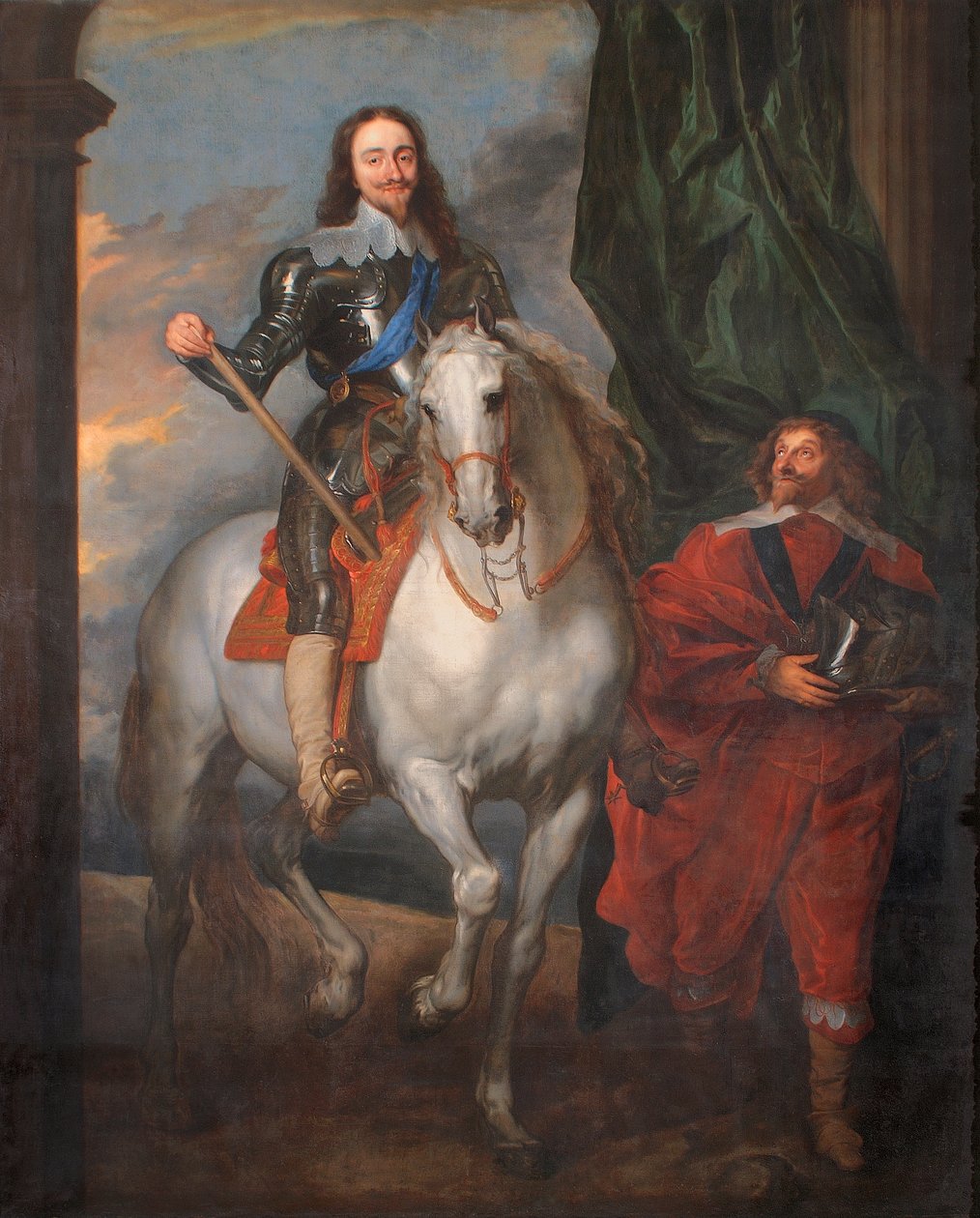 Karel I te Paard met M. De St. Antoine door Anthony van (after) Dyck