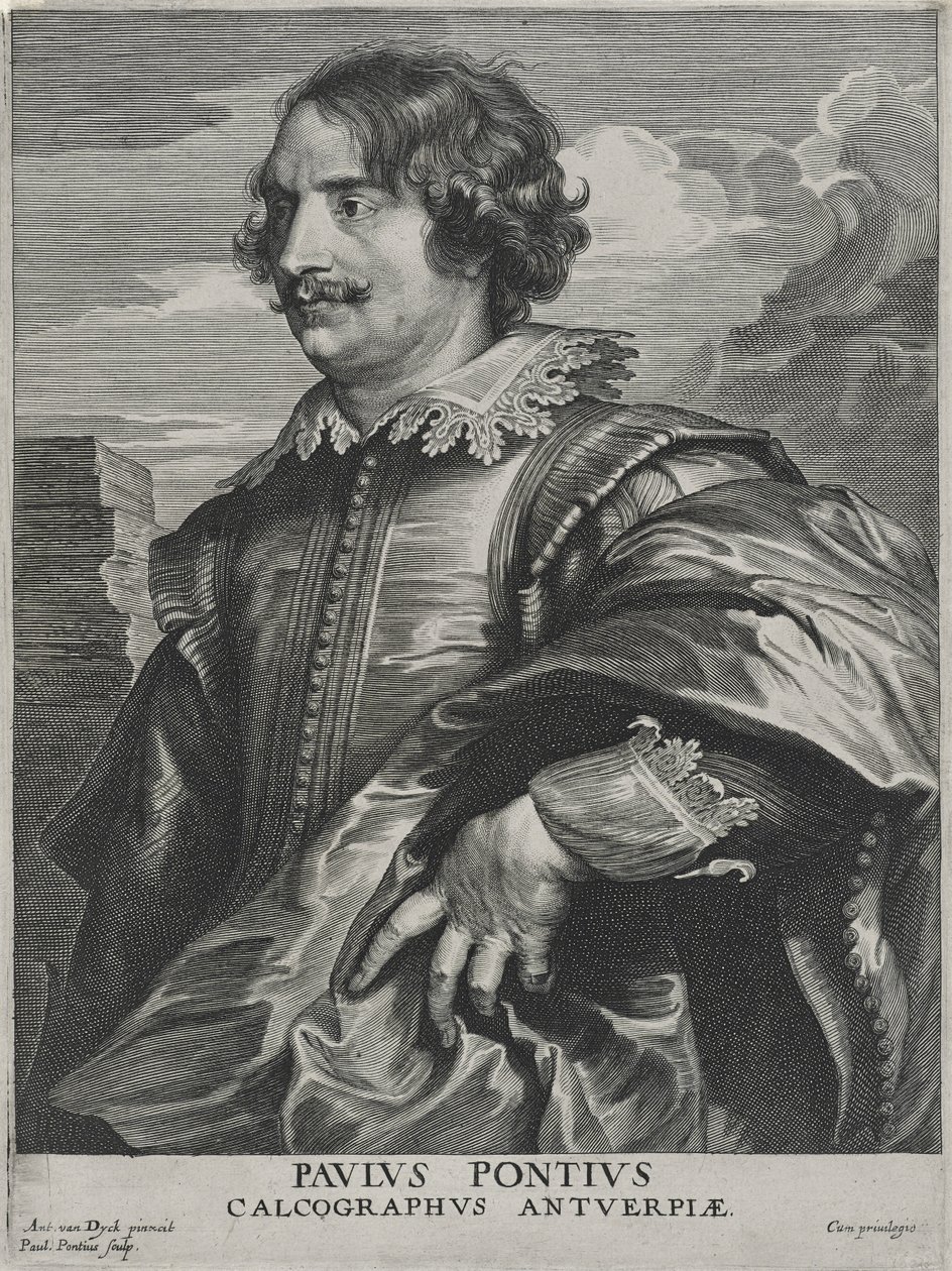 Paulus Pontius door Anthony van (after) Dyck
