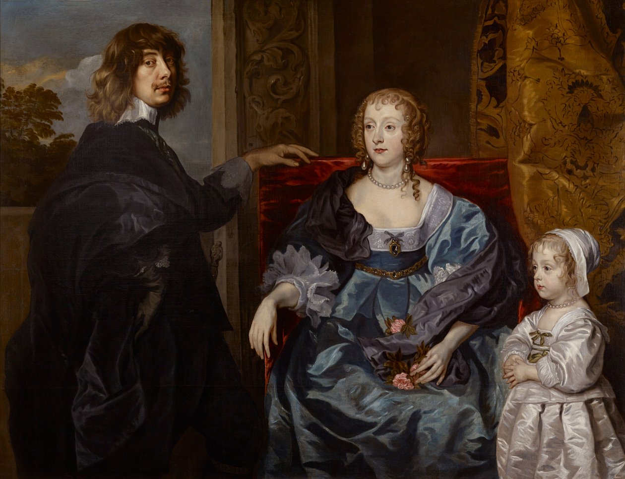 Portret van Algernon door Anthony van (after) Dyck
