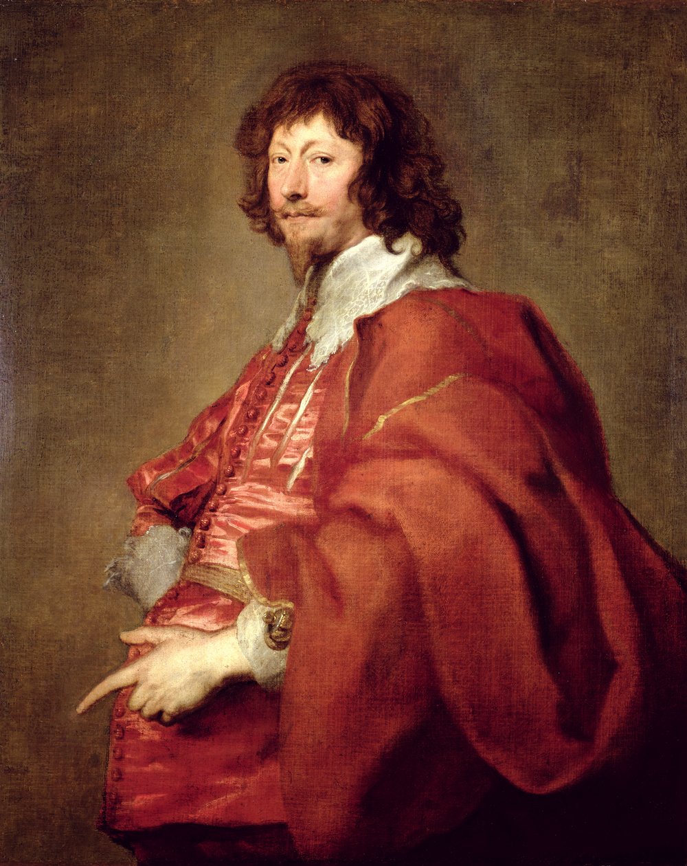 Portret van Endymion Porter, diplomaat en royalist (olieverf op doek) door Anthony van (attr. to) Dyck
