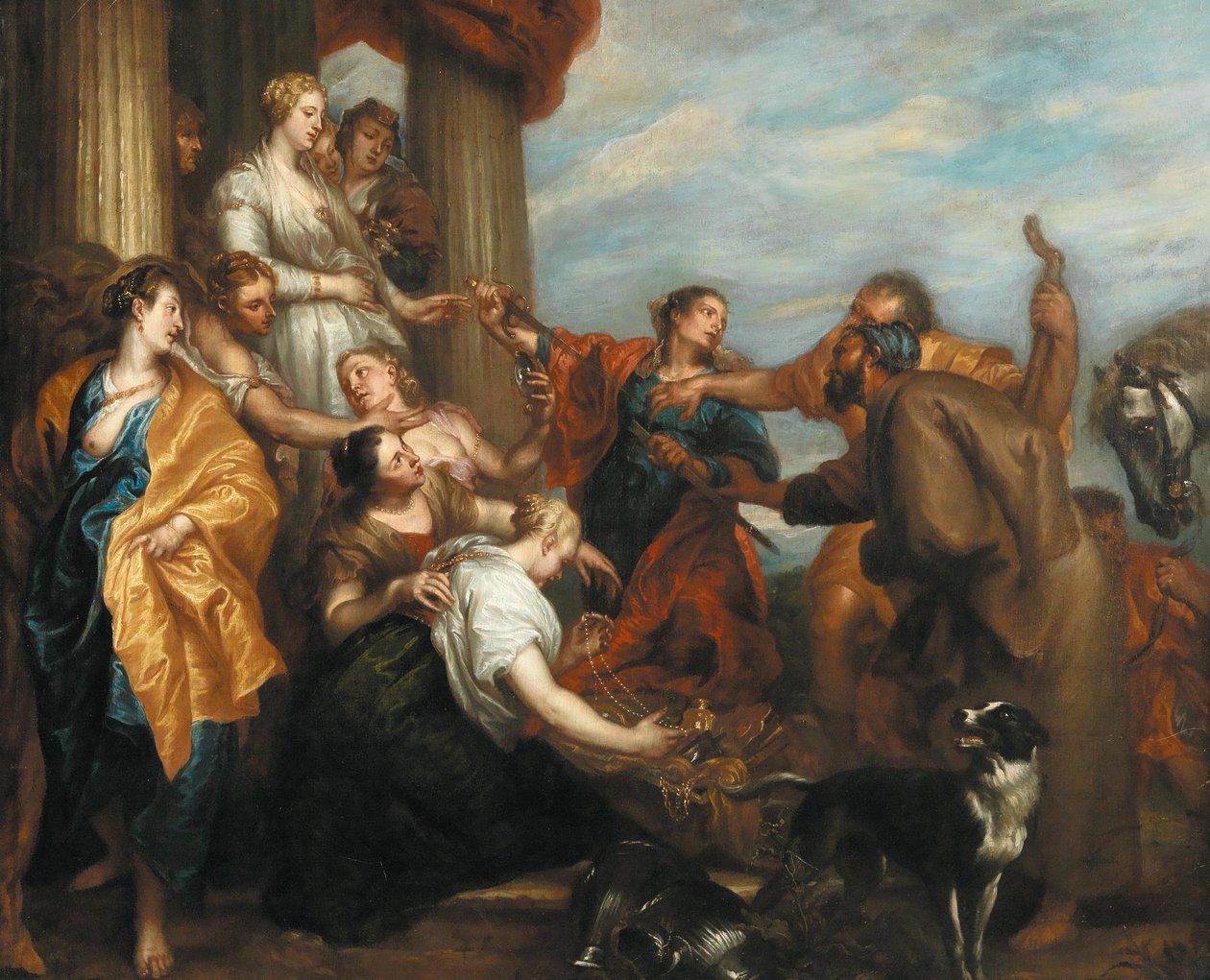 Achilles onder de dochters van Lycomedes door Anthony van Dyck