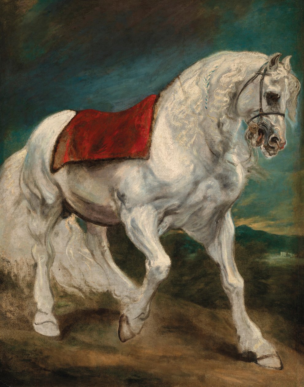 Een Andalusisch paard door Anthony van Dyck