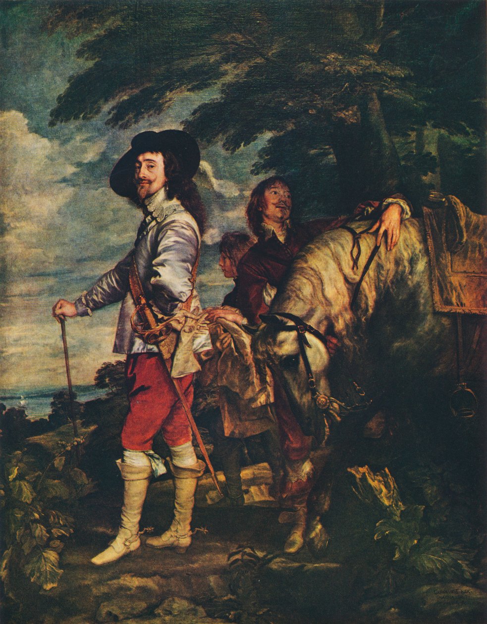 Karel I op de Jacht, ca. 1635 door Anthony van Dyck