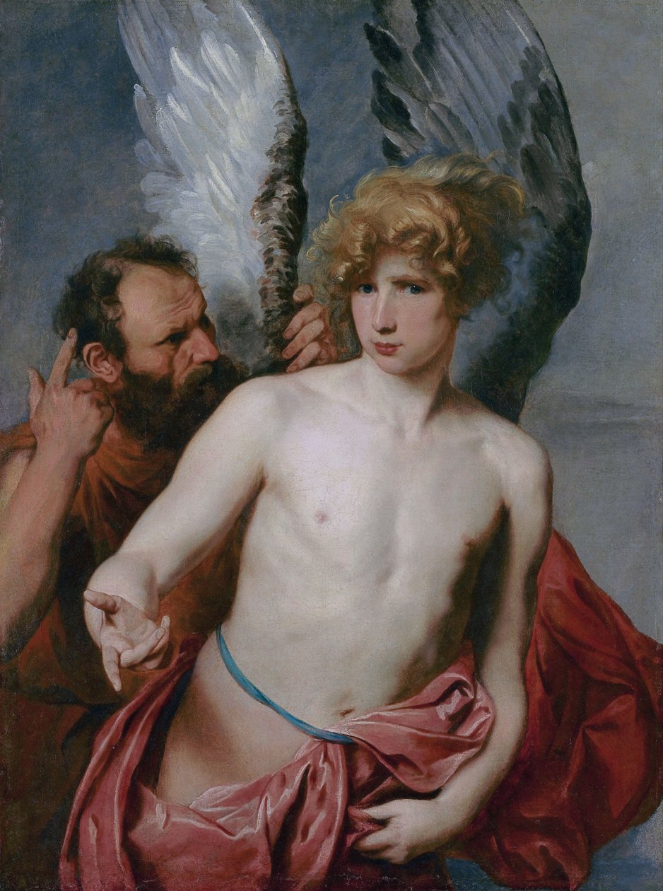 Daedalus en Icarus door Anthony van Dyck