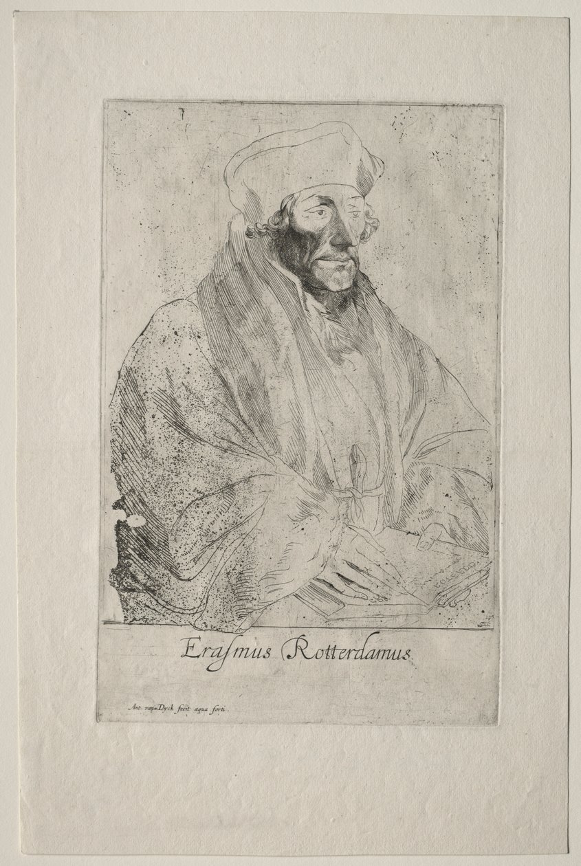 Desiderius Erasmus van Rotterdam door Anthony van Dyck