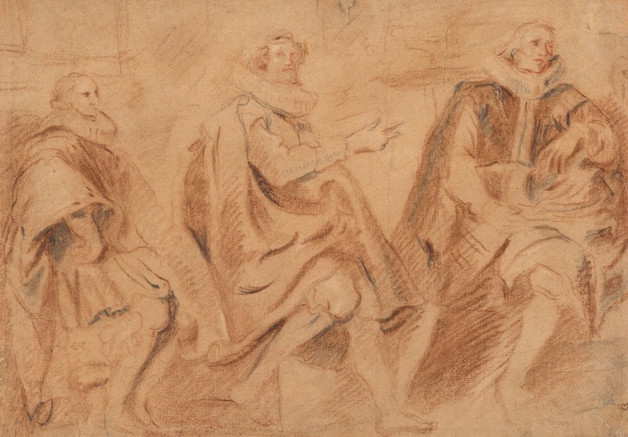 Drie Brusselse schepenen door Anthony van Dyck