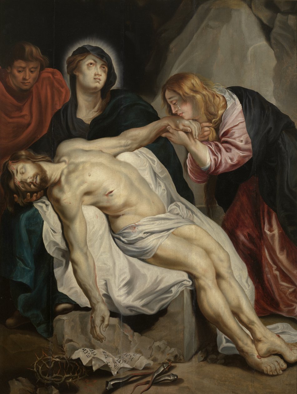Nederlands: Bewening van Christus De bewening over de dode Christus door Anthony van Dyck