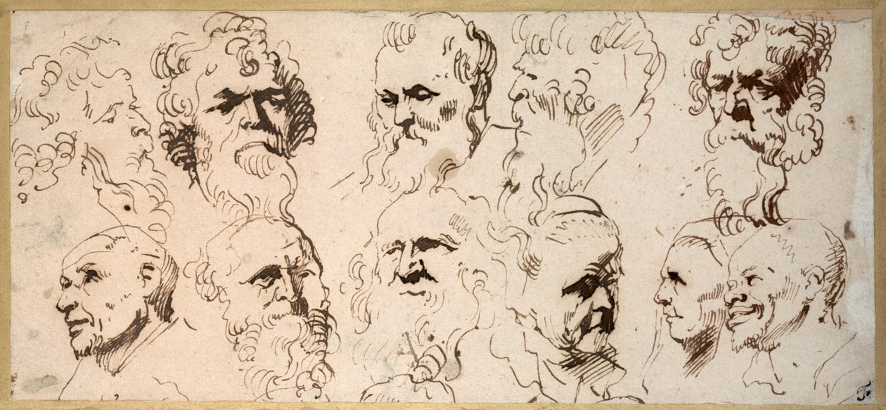 Elf Hoofdstudies door Anthony van Dyck