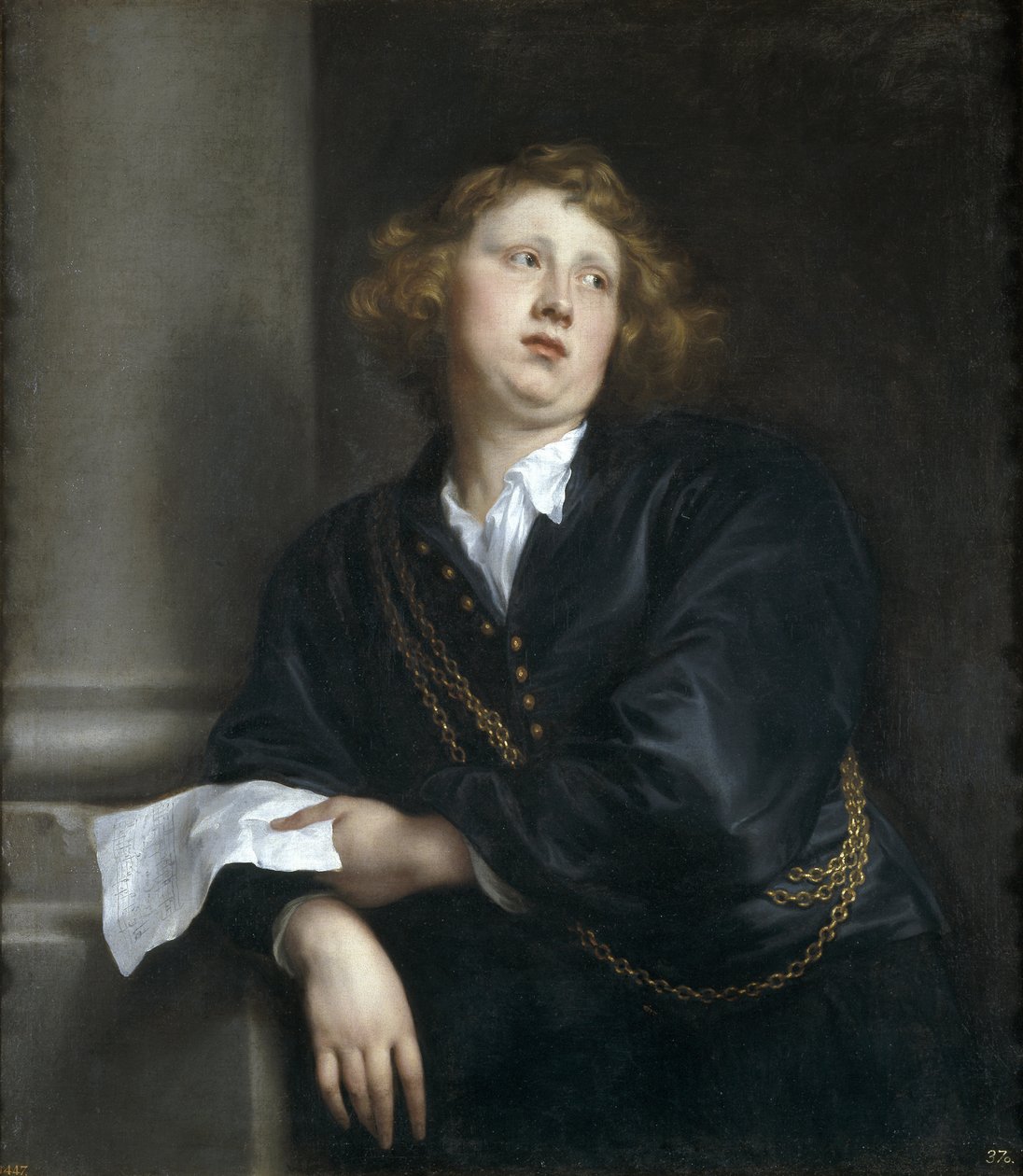 Portret van de componist en organist Henricus Liberti door Anthony van Dyck
