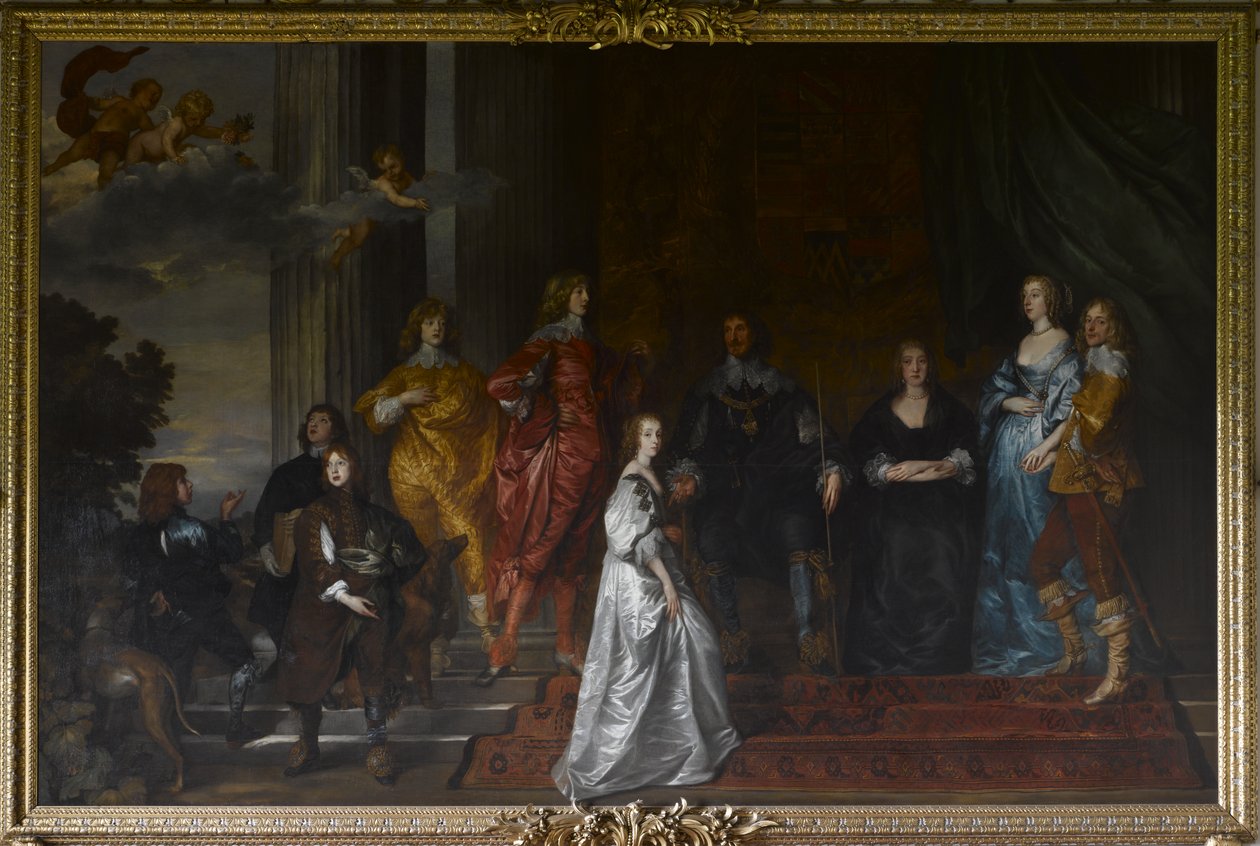Philip Herbert (1584-1650), 4e Graaf van Pembroke en zijn familie door Anthony van Dyck
