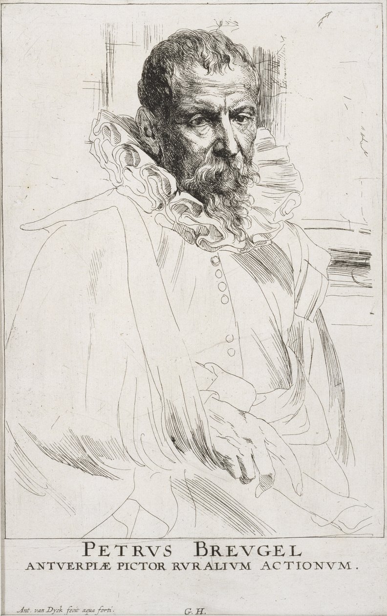 Pieter Brueghel door Anthony van Dyck