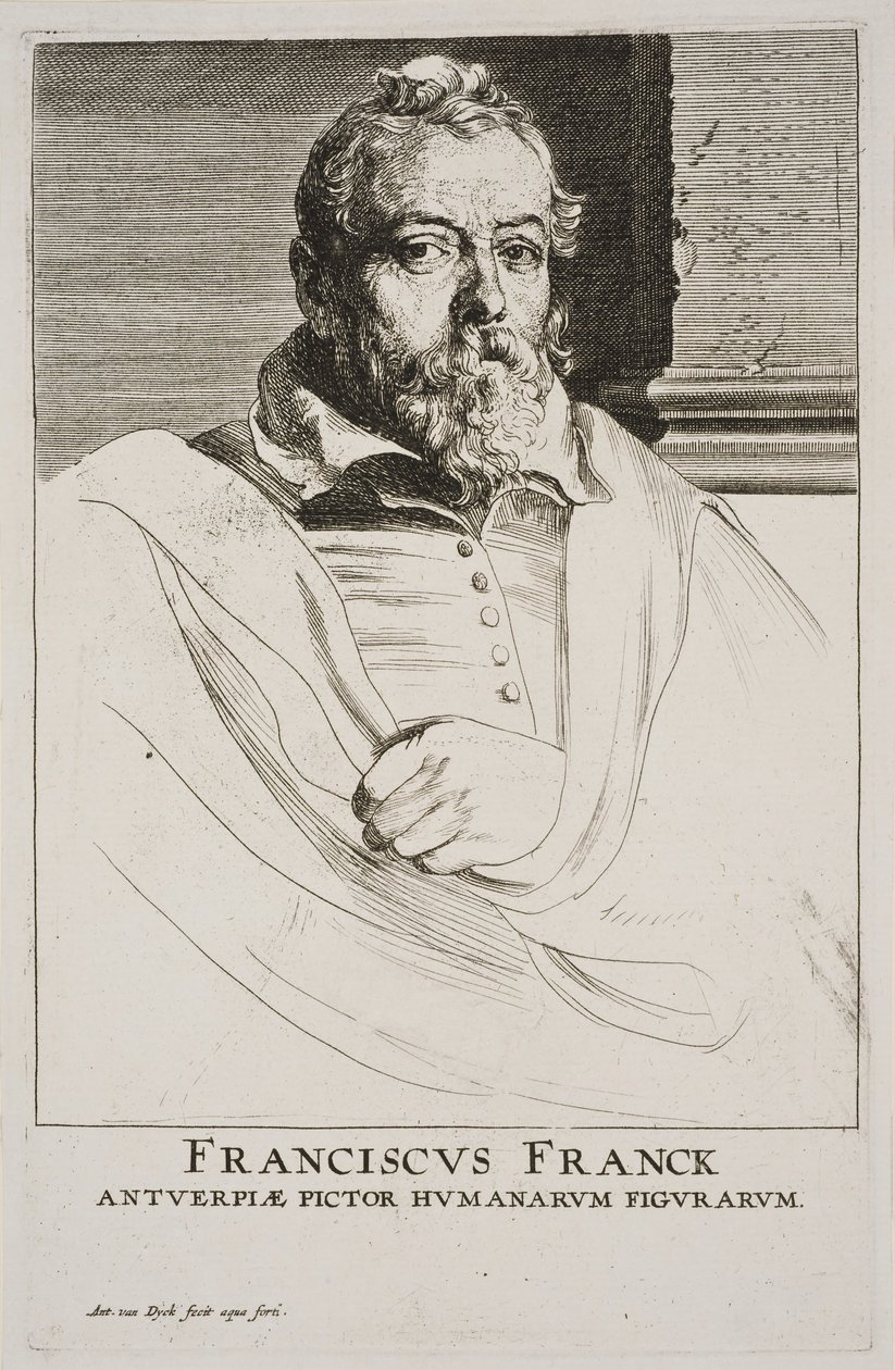 Portret van Frans Francken door Anthony van Dyck
