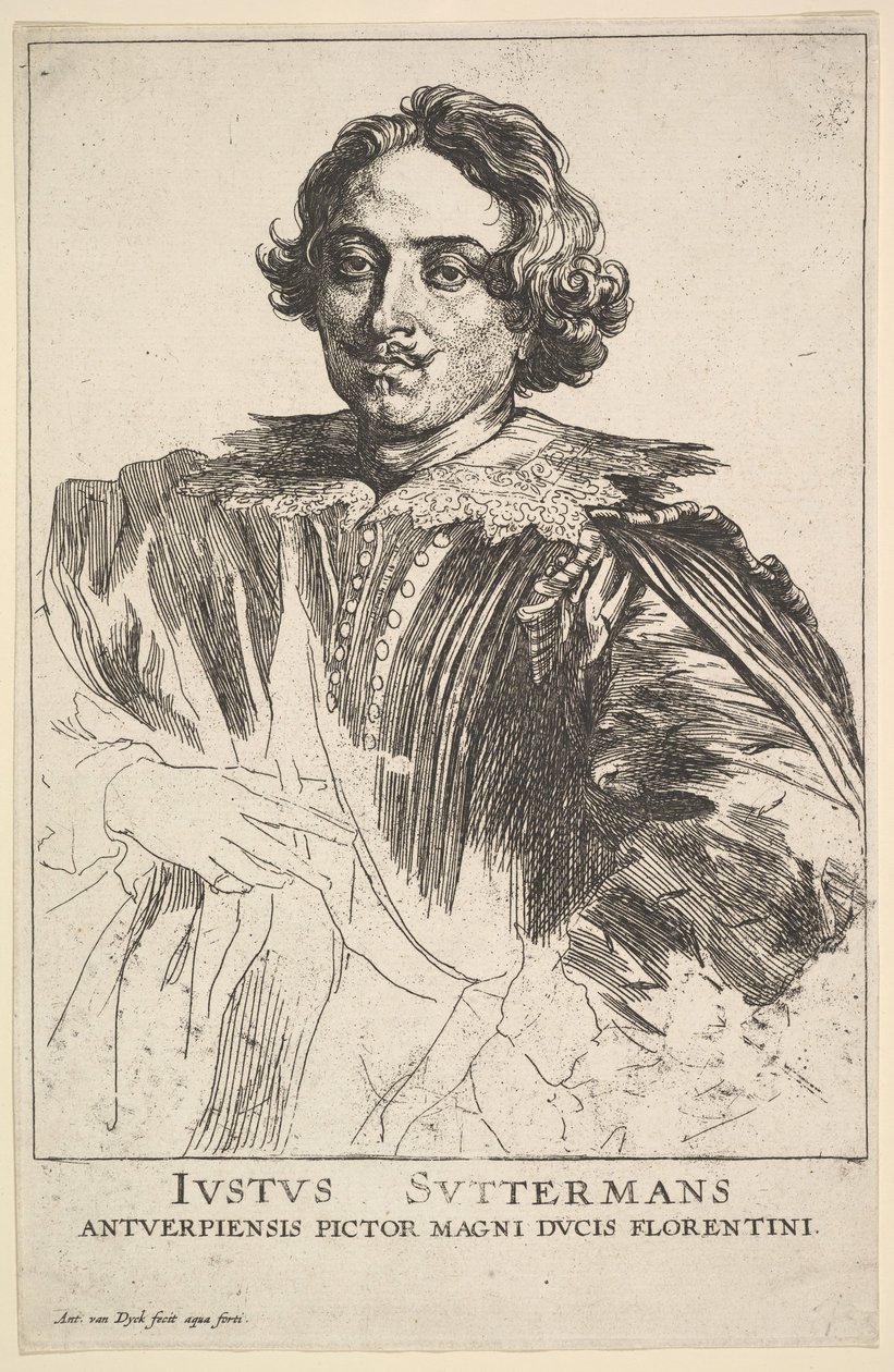 Portret van Justus Suttermans, 17e eeuw door Anthony van Dyck