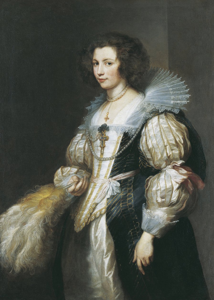 Portret van Maria de Tassis 1611-1638 door Anthony van Dyck