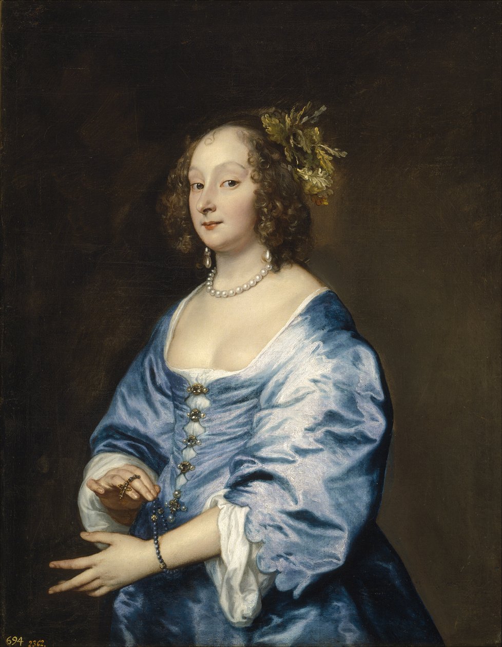 Portret van Mary née Ruthven, Lady van Dyck door Anthony van Dyck
