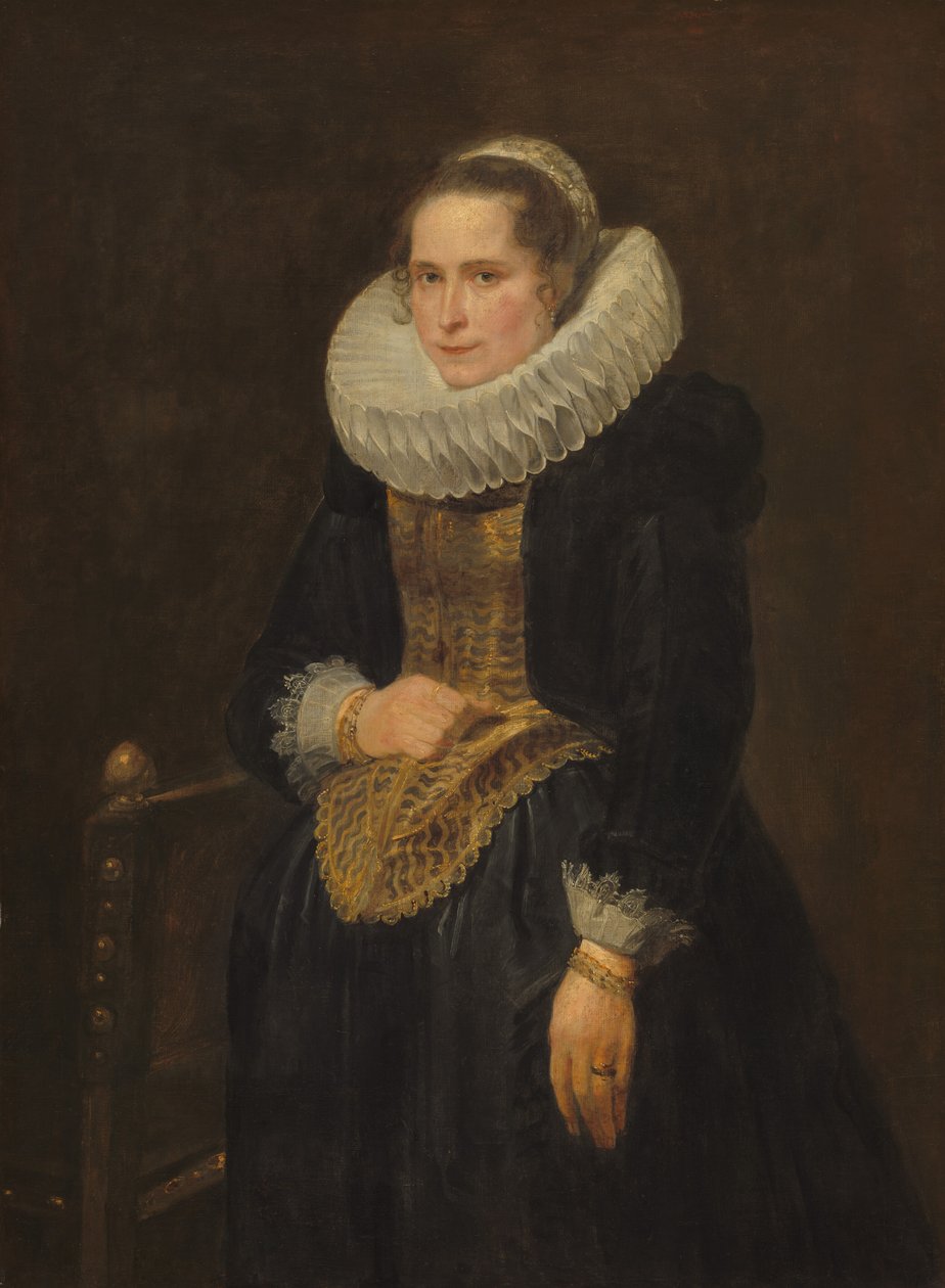 Portret van een Vlaamse dame, waarschijnlijk 1618 (olieverf op doek) door Anthony van Dyck