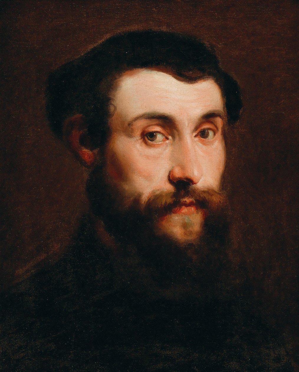 Portret van een jonge man met hoed door Anthony van Dyck
