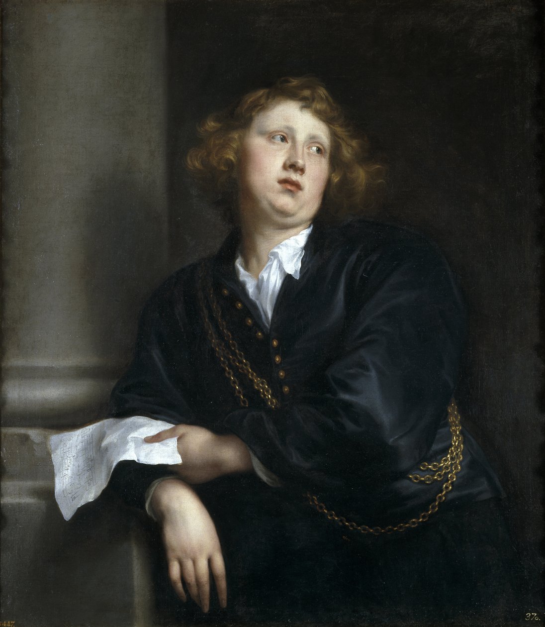 Portret van de Componist en Organist Henricus Liberti 1610-1669 door Anthony van Dyck