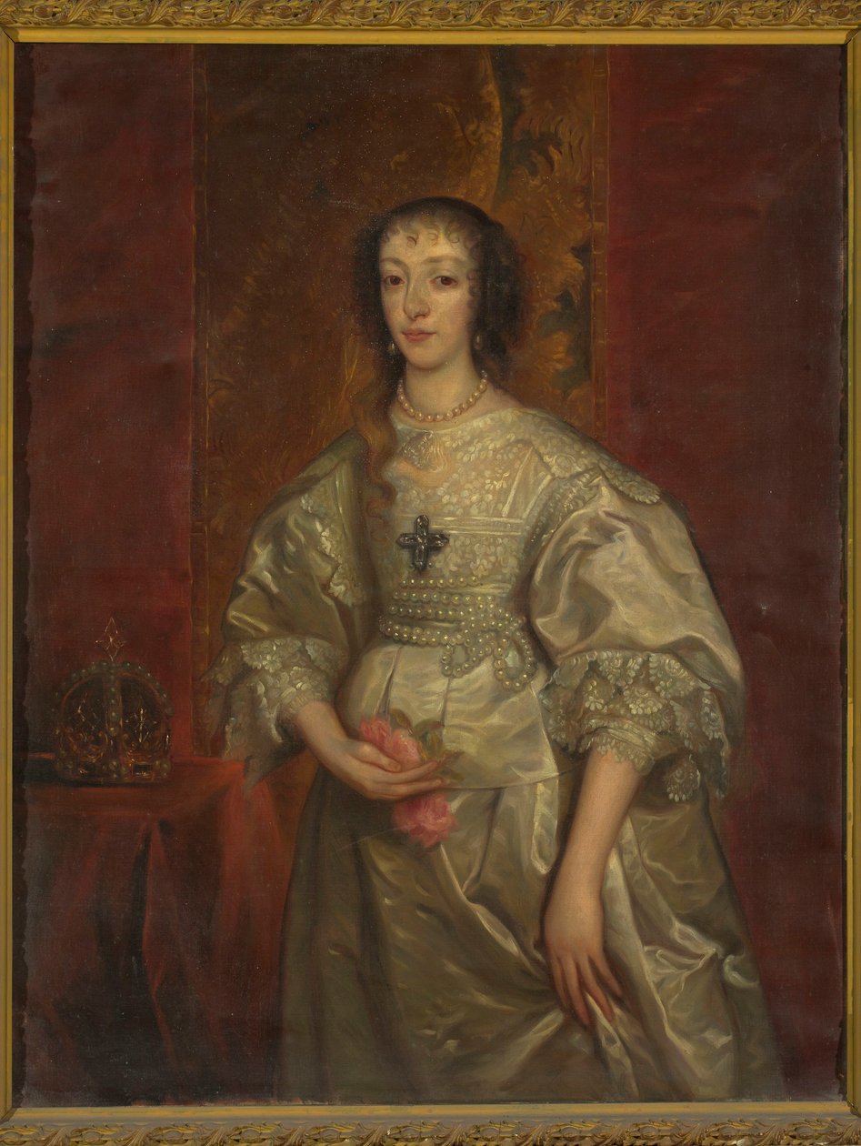 Portret van Henriëtta Maria (1609-1699), koningin van Engeland door Anthony van Dyck