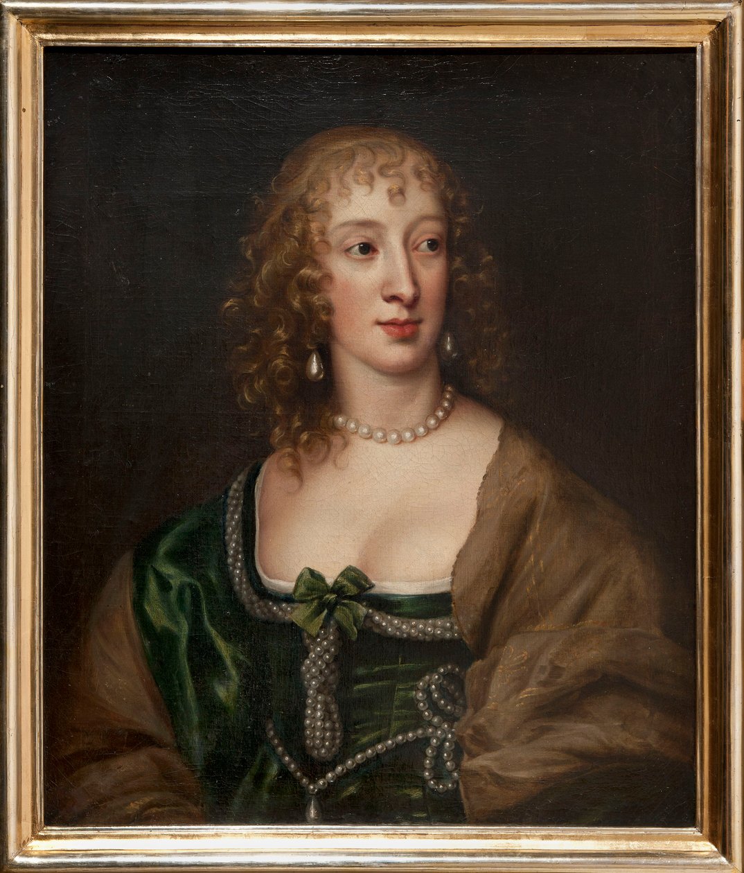 Portret van Henrietta Maria, koningin van Engeland (1609-1669) door Anthony van Dyck