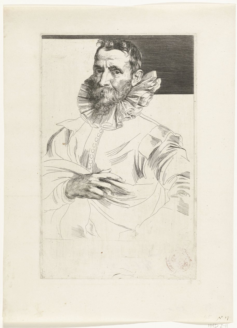 Portret van Jan Brueghel de Oude door Anthony van Dyck