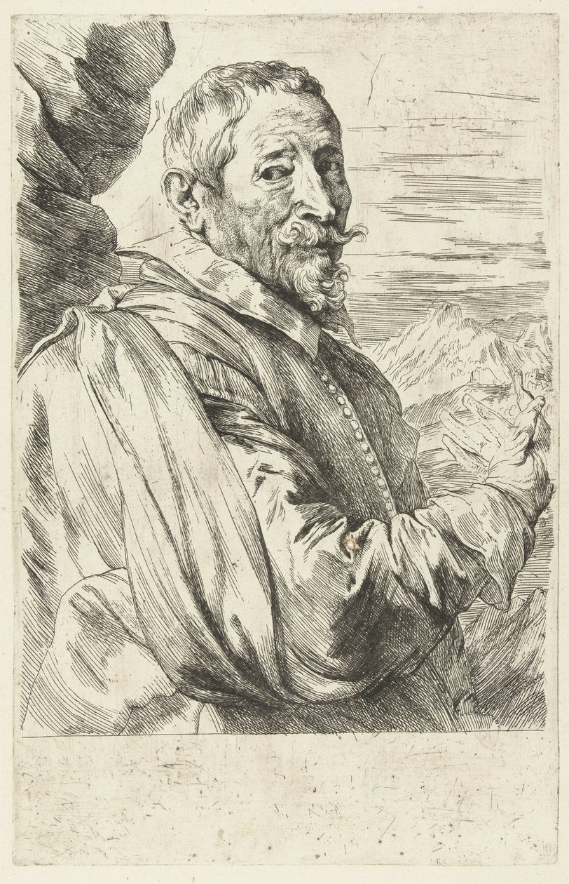 Portret van Joos de Momper door Anthony van Dyck
