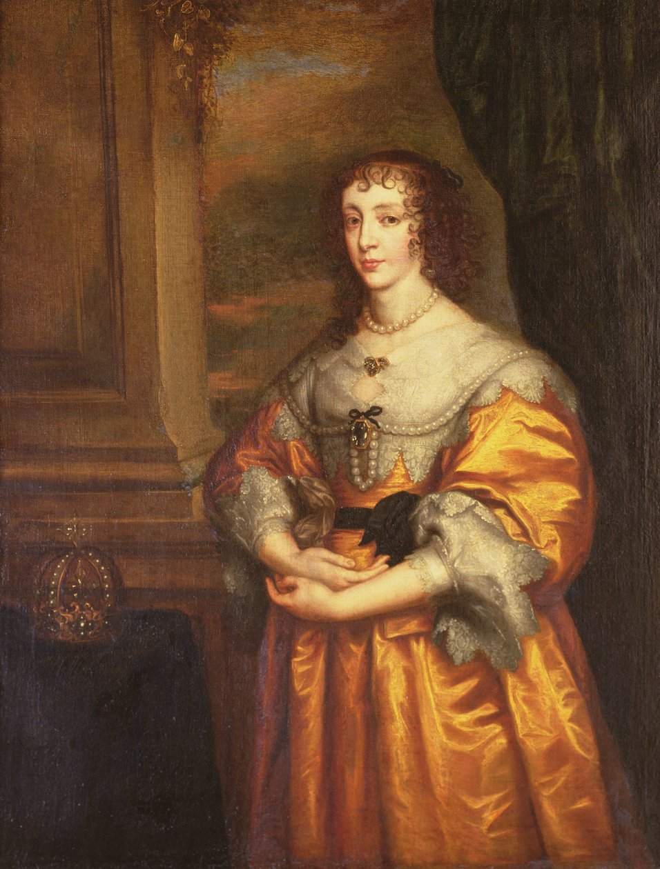 Koningin Henrietta Maria, ca. 1633 door Anthony van Dyck