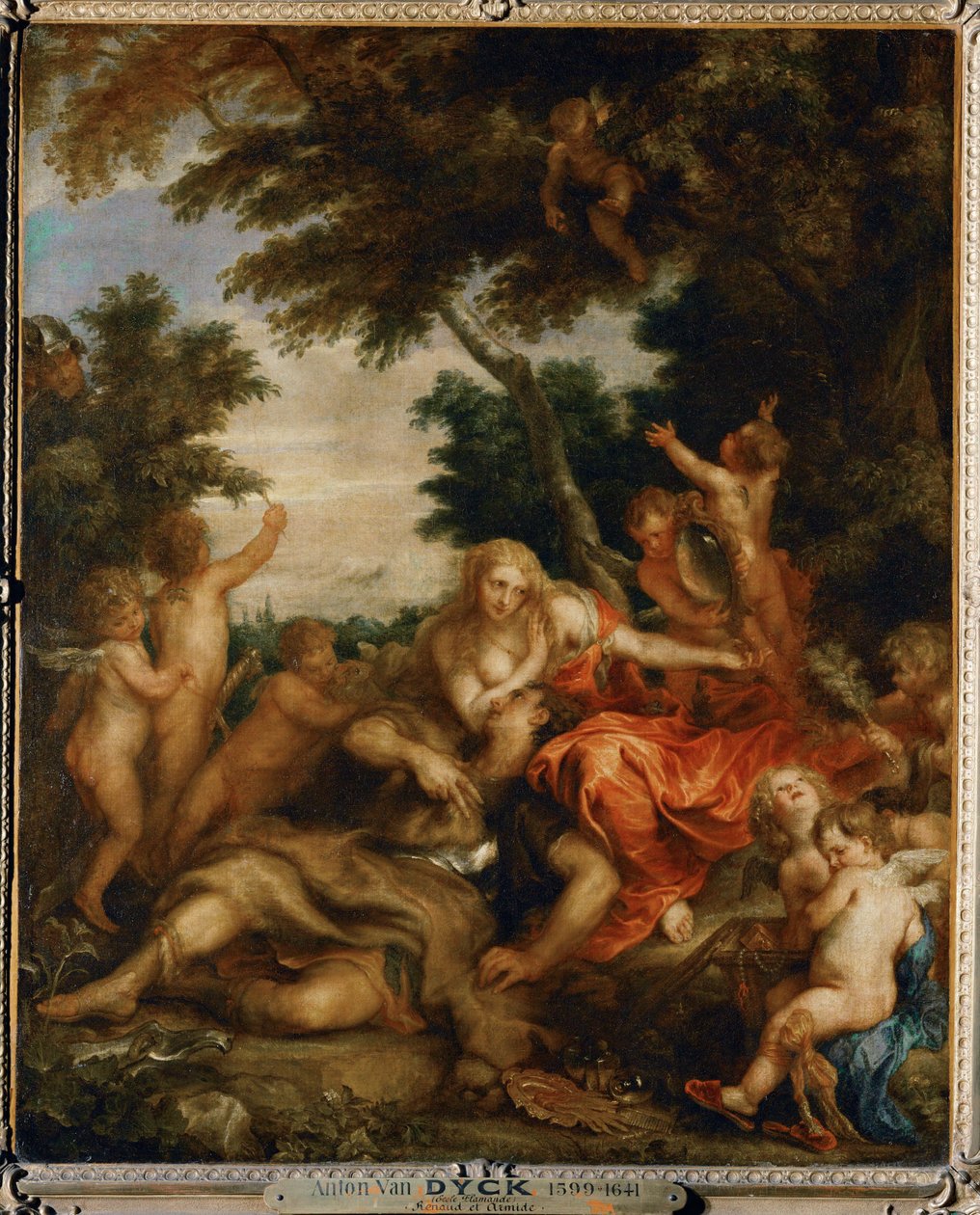 Rinaldo en Armida (uit Torquato Tassos " Jeruzalem ... door Anthony van Dyck