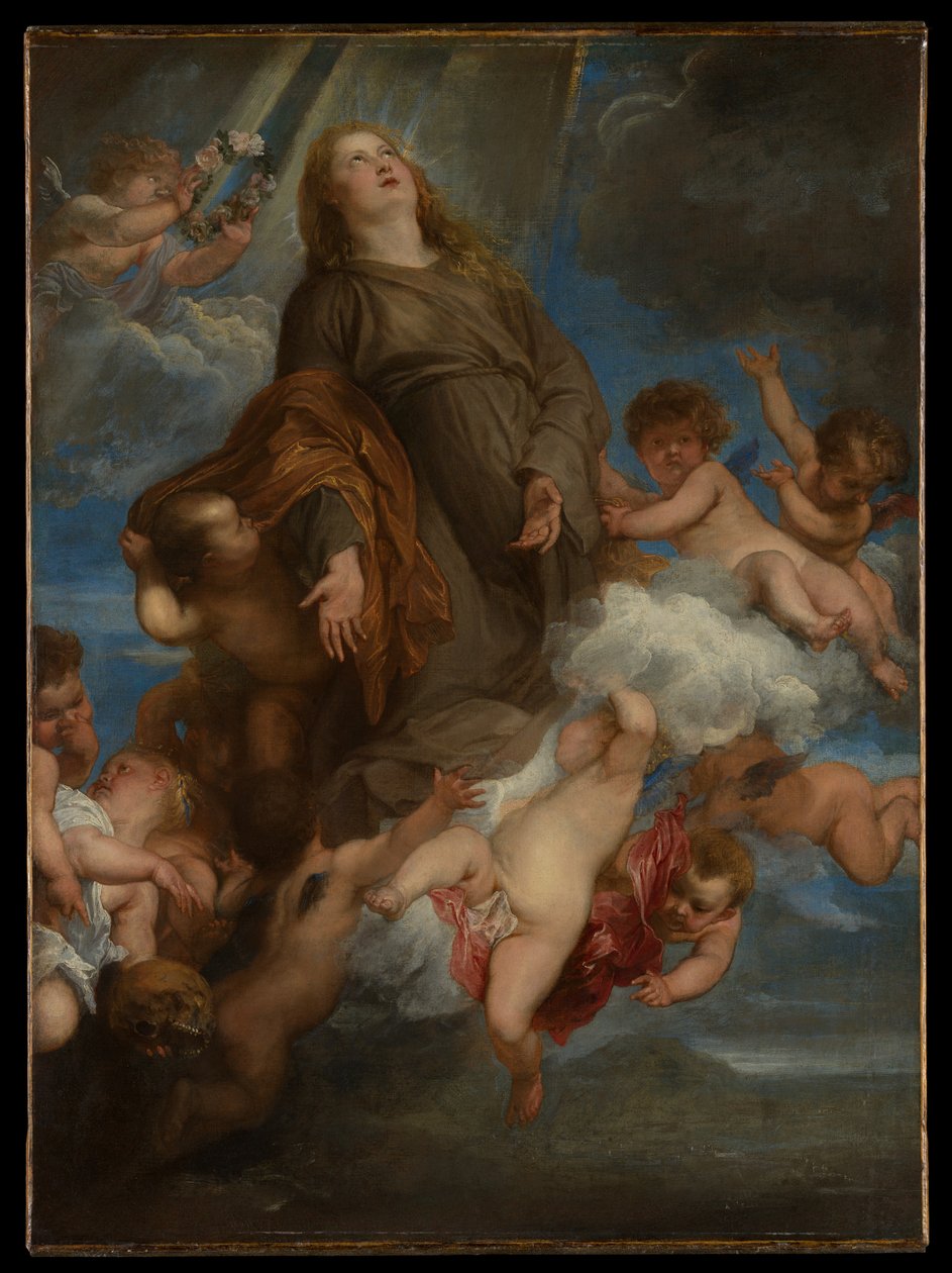 De heilige Rosalie, die bemiddelt voor de pestlijders van Palermo door Anthony van Dyck