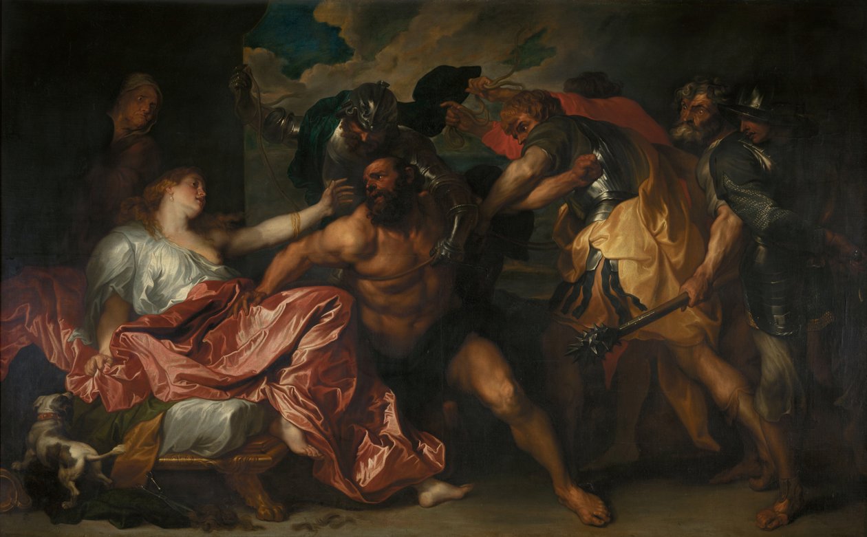 Simson en Delila door Anthony van Dyck