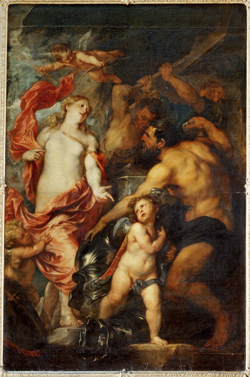 Venus vraagt Voulcain om wapens voor Enee ... door Anthony van Dyck