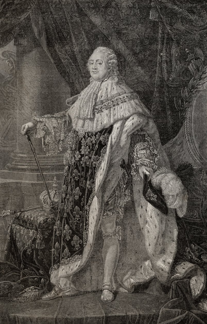 Portret van Lodewijk XVI (1754-93) door Antoine François Callet