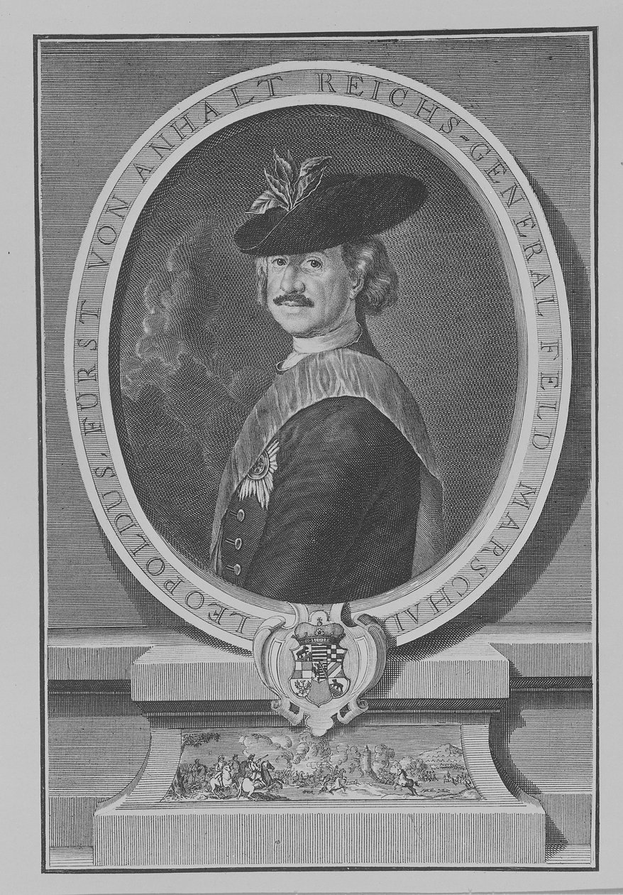 Leopold I, Prins van Anhalt-Dessau door Antoine Pesne
