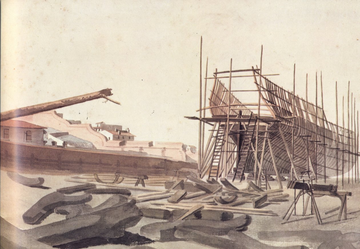 Scheepswerf van Marseille door Antoine Roux