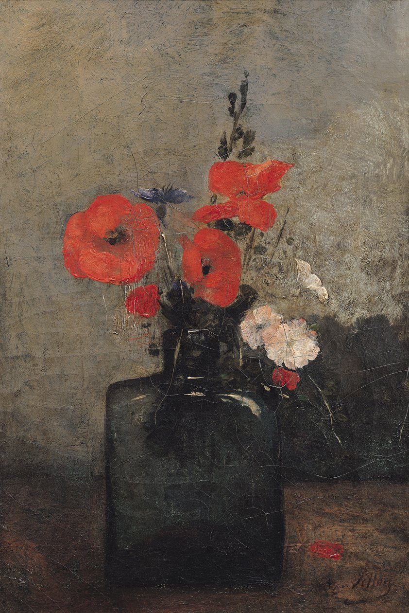 Bloemen, 1857 door Antoine Vollon