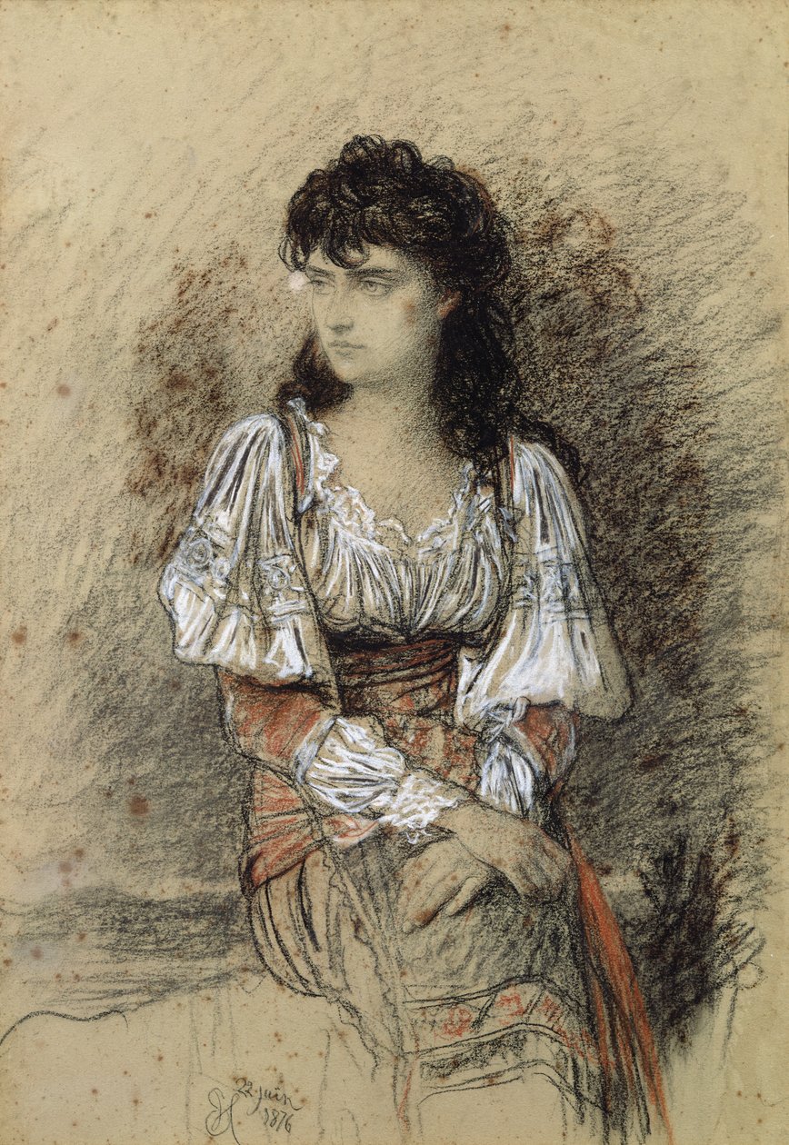 Een verklede boer, 1876 door Antoine Auguste Ernest Herbert or Hebert