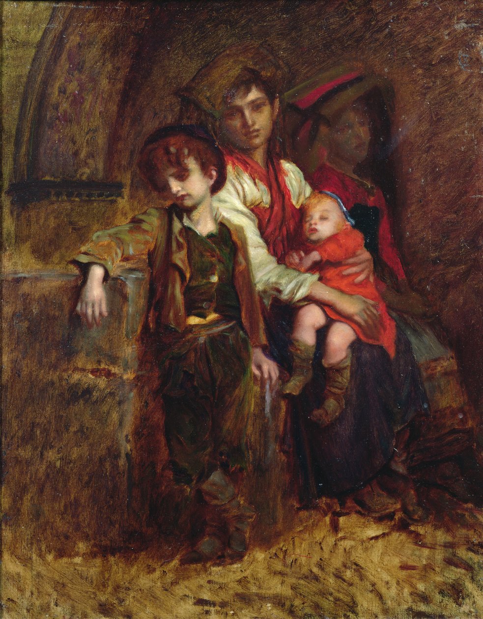 Een Familie van Boeren door Antoine Auguste Ernest Herbert or Hebert