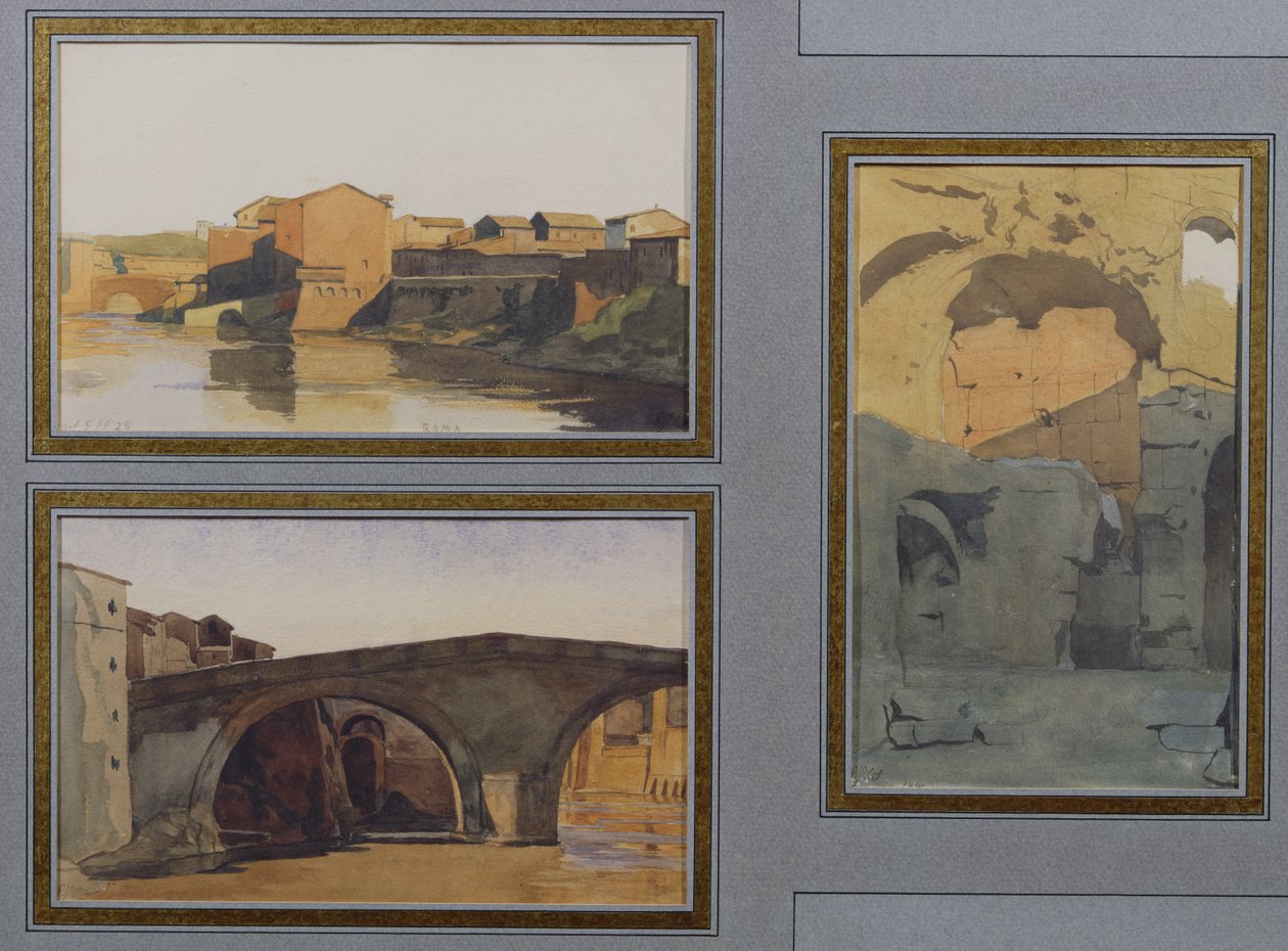 De Tiber, Cloaca Maxima en Ponte Rotto door Antoine Auguste Ernest Herbert or Hebert