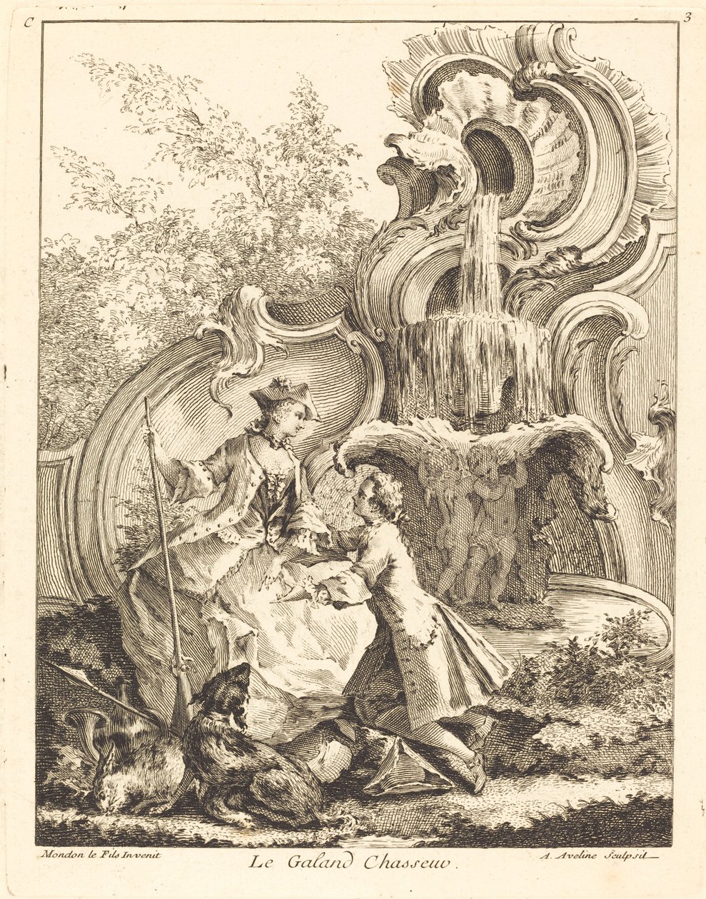 De galante jager door Antoine Aveline