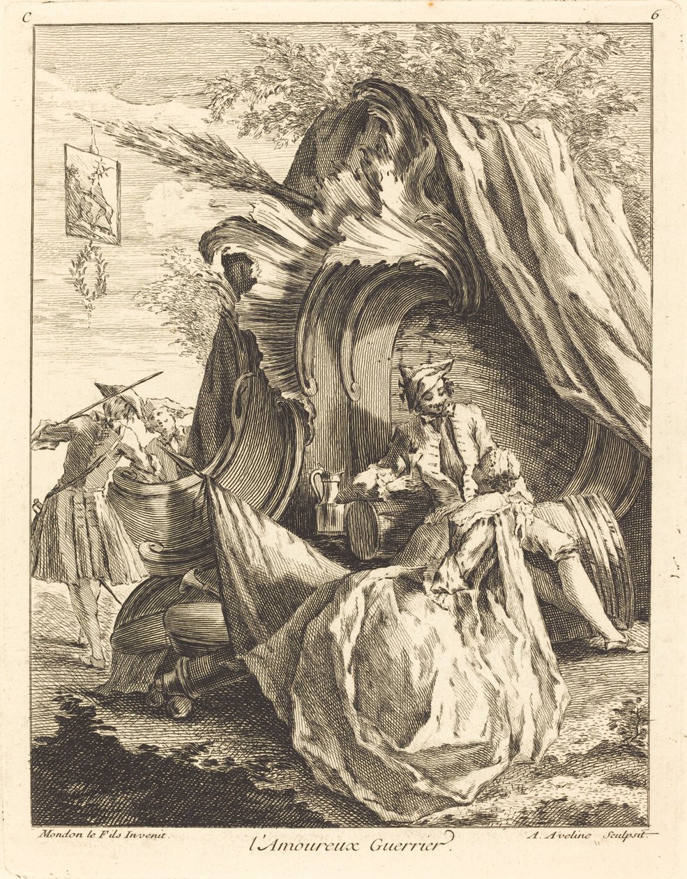 De Liefdevolle Strijder door Antoine Aveline after Jean Mondon