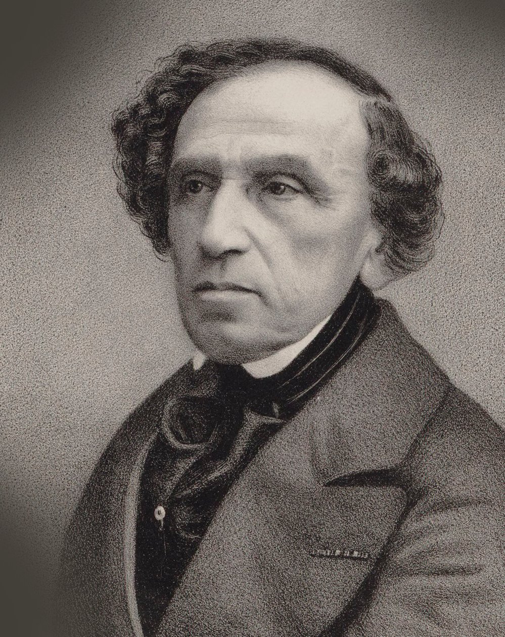Portret van de componist Giacomo Meyerbeer 1791-1864, 1860 door Antoine Barbizet