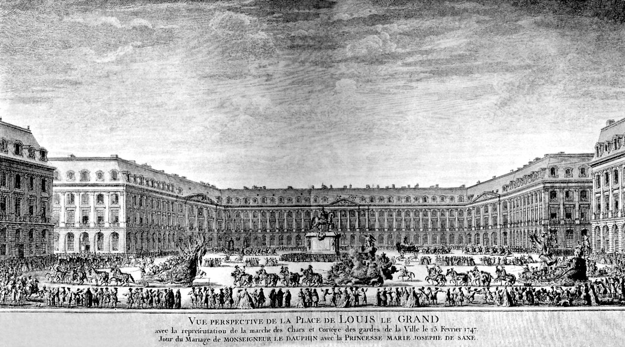 Place de Louis le Grand in Parijs door Antoine Benoist or Benoit du Cercle