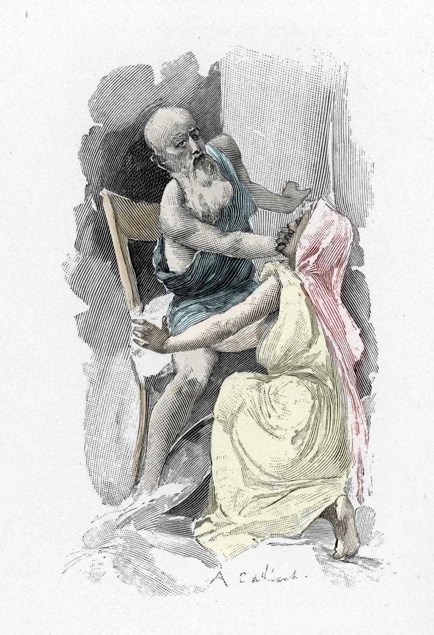 Odyssee van Homerus: Zang 19 (detail) door Antoine Calbet