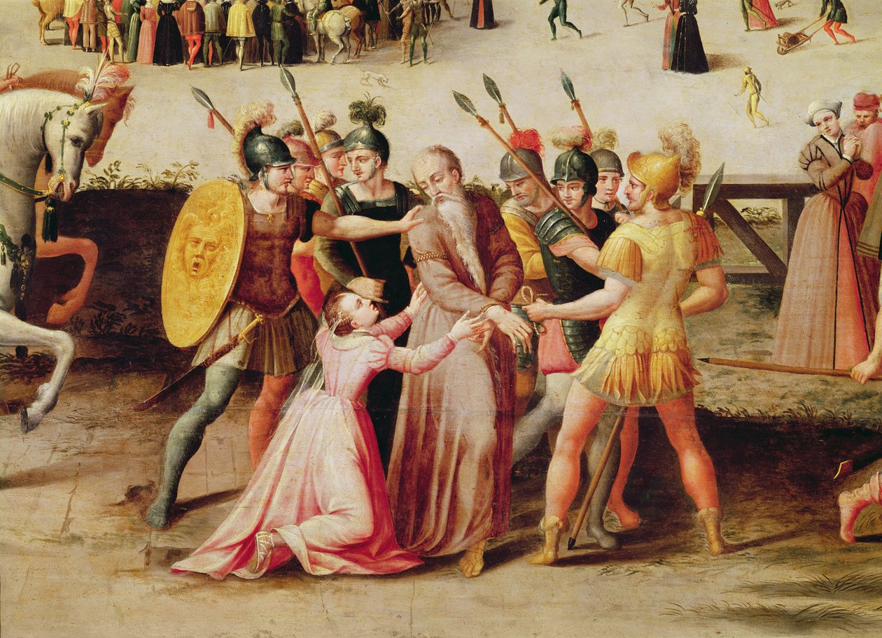 De arrestatie van Sir Thomas More in 1535 (detail) door Antoine Caron