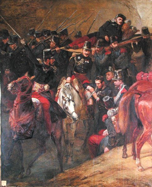 De aanval op Muzayah door Antoine Charles Horace Vernet