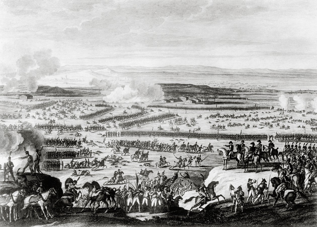 Slag bij Austerlitz in Moravië door Antoine Charles Horace Vernet