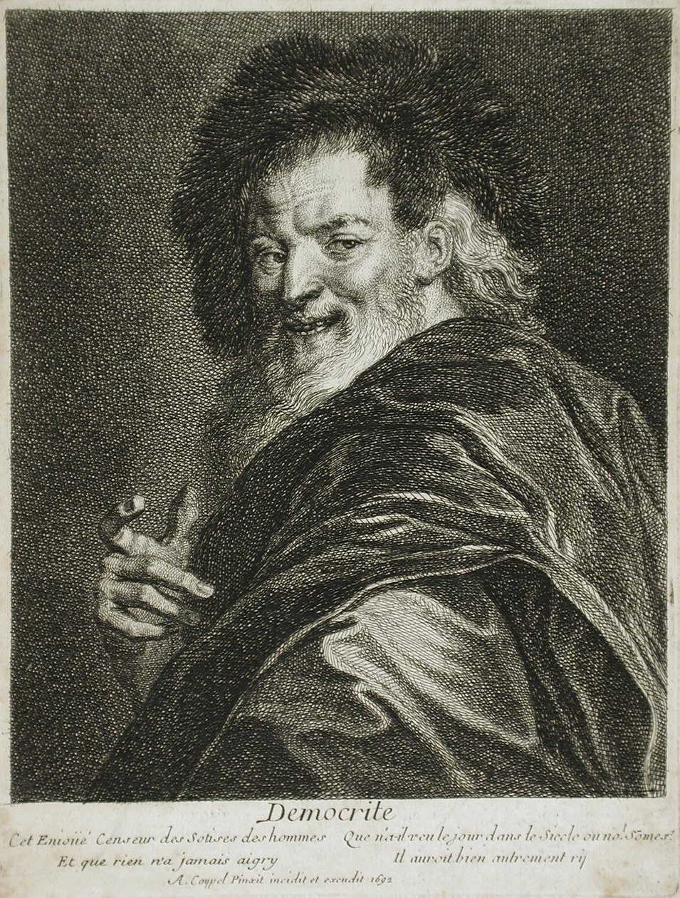 Democritus door Antoine Coypel