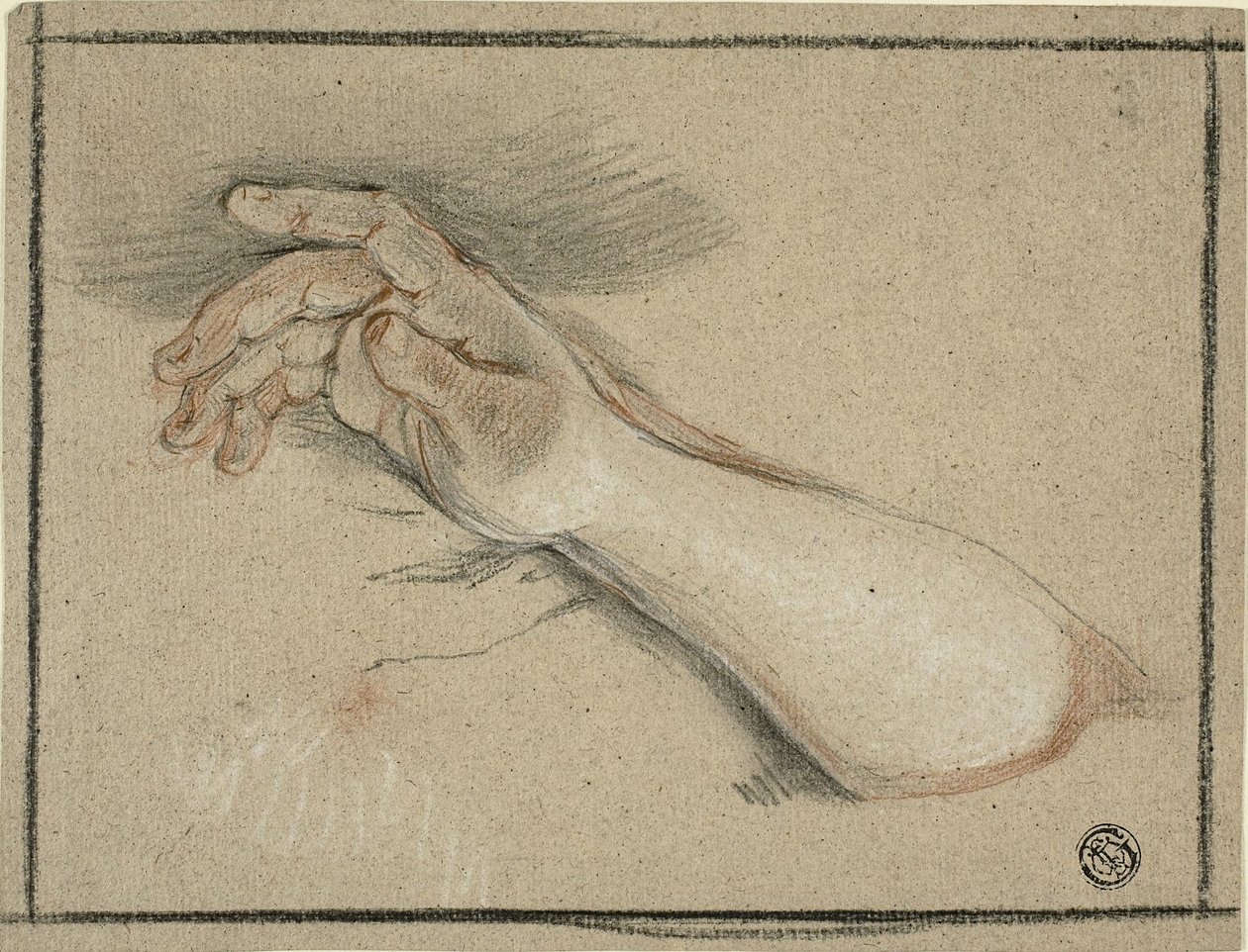 Hand en onderarm door Antoine Coypel