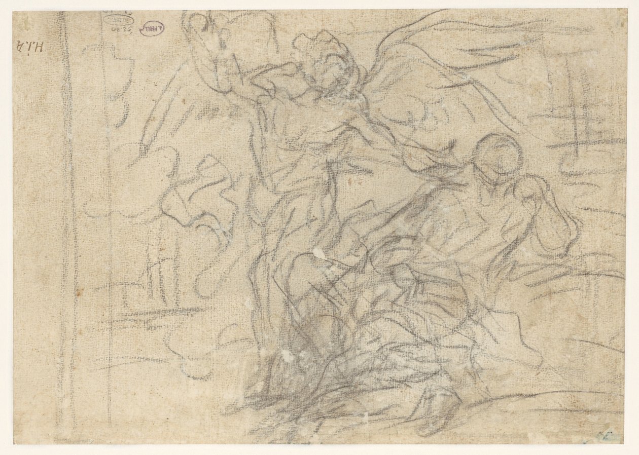 Petrus in de gevangenis door de engel bezocht (?) door Antoine Coypel