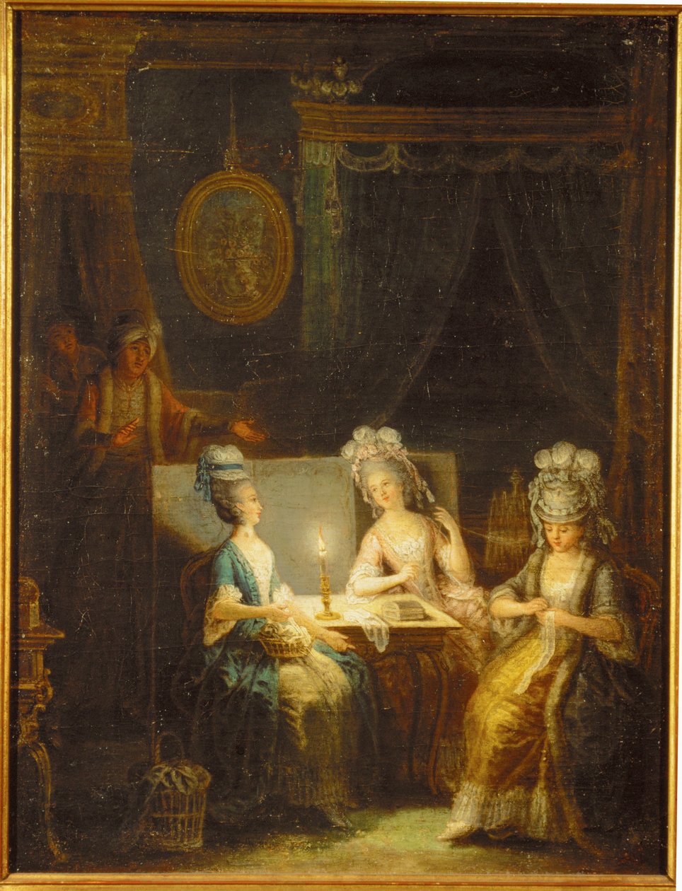 Zemir en Azor, opera door Andre E ... (schilderij op doek) door Antoine Francois Saint Aubert